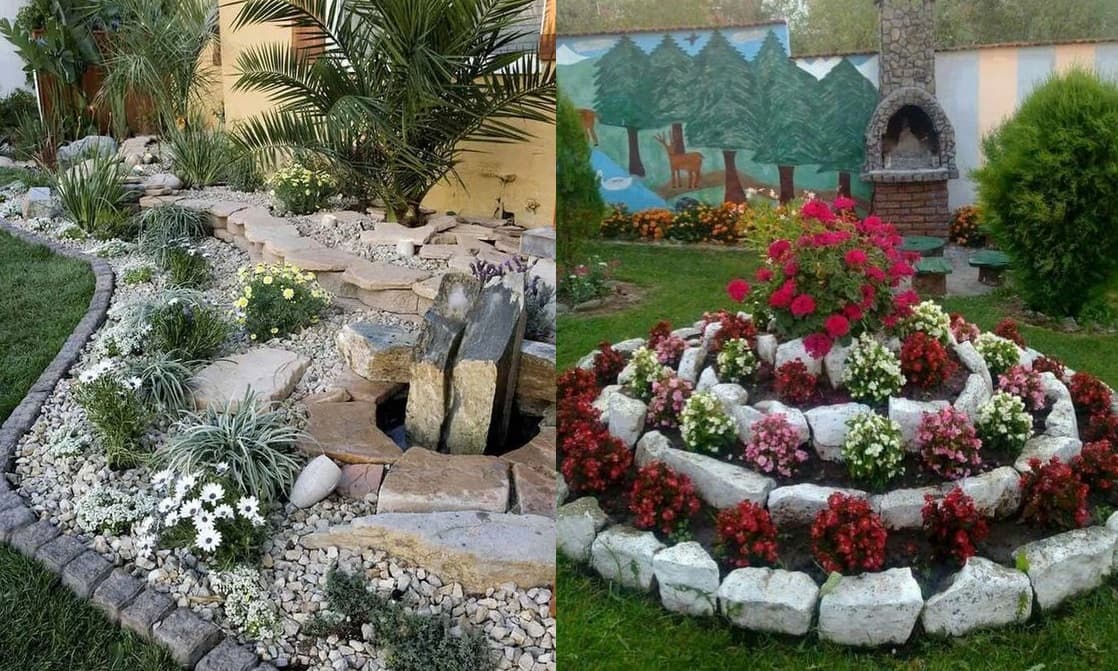 Large rock landscaping