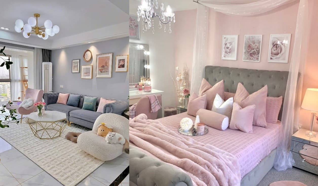 Pink And Gray room ideas