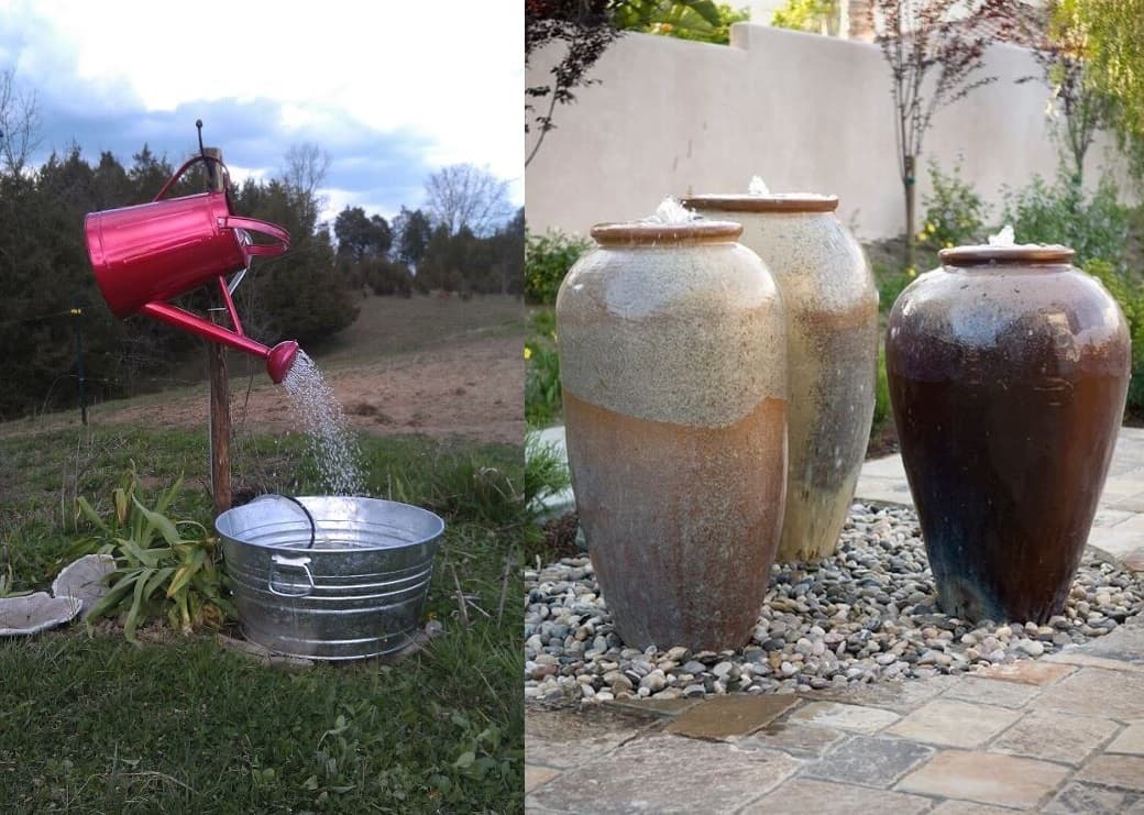 DIY garden fountain