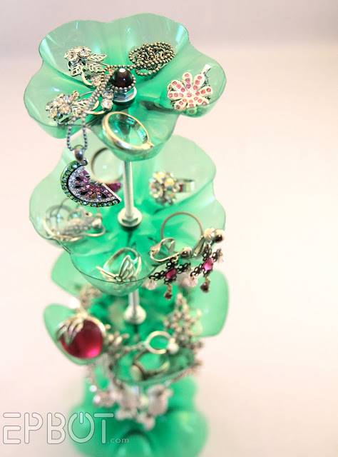 diy bottles yourself jewelry stand. epbot