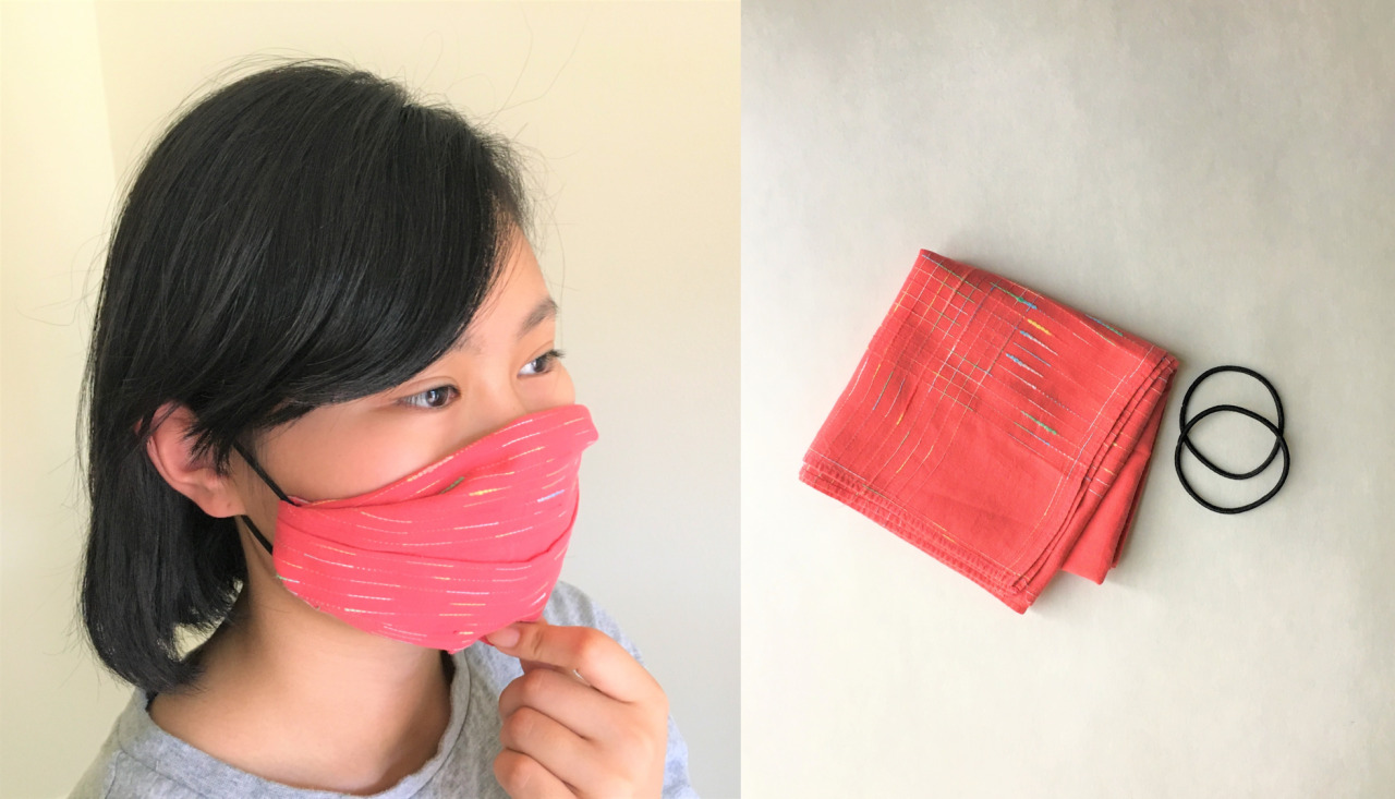 diy face mask no sew face mask with handkerchief and hair tie blog.japanesecreations