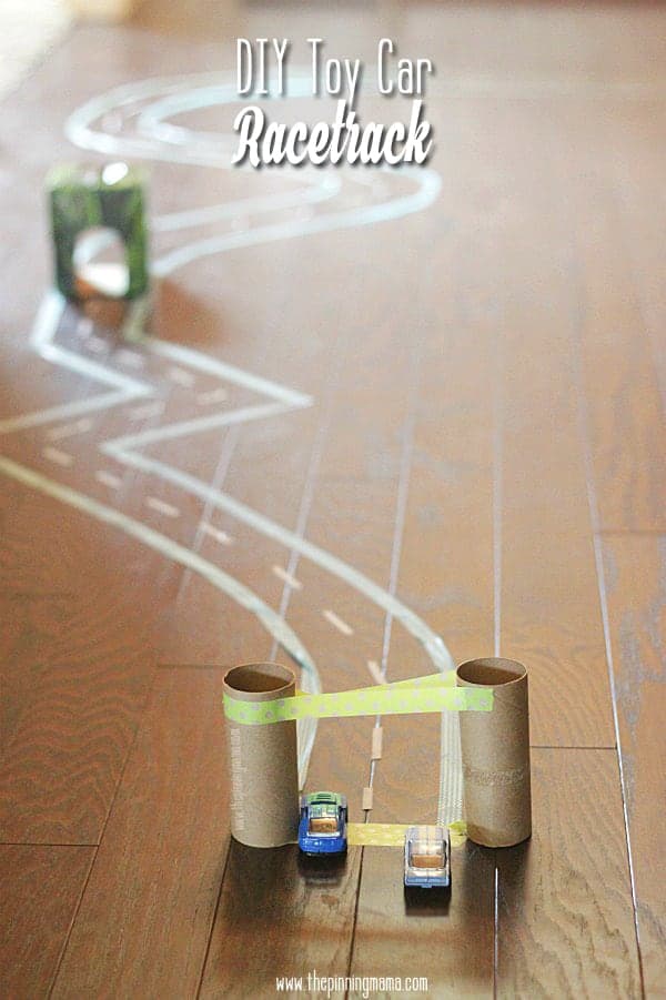 indoor activities diy racetrack thepinningmama