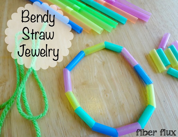 indoor activities yarny kids projectbendy straw jewelry