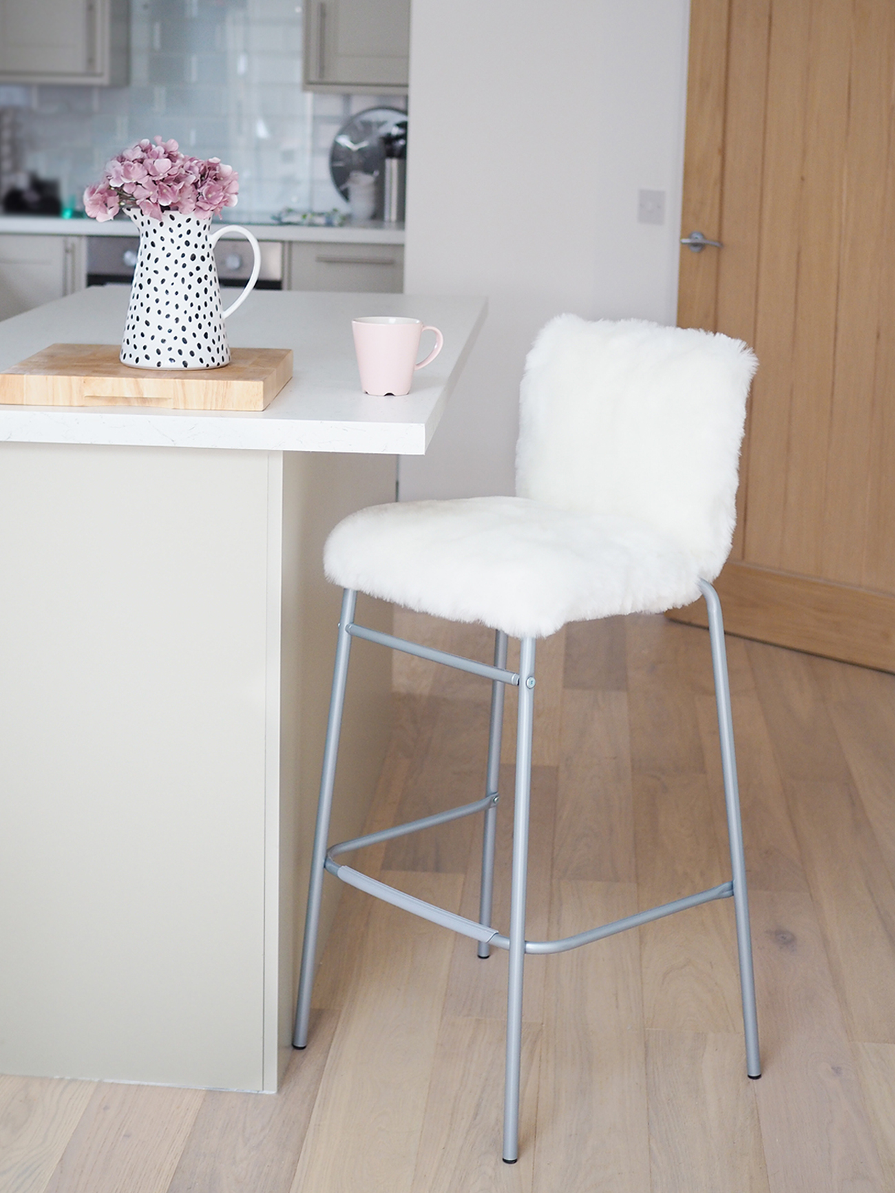 Bar Stools Faux Fur