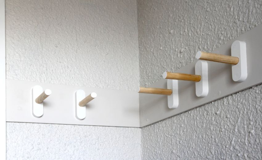 DIY Coat Rack fix on wall