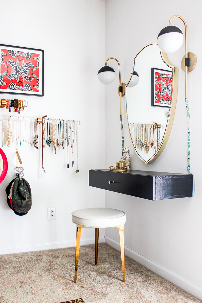 DIY Make up Vanity Wall Mounted Table rainonatinroof.