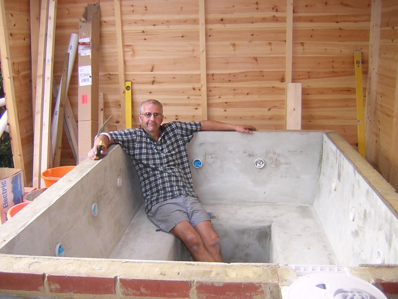 DIY hot tub concrete hot tub buildatub.