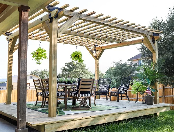 DIY pergola deck styled jenwoodhouse