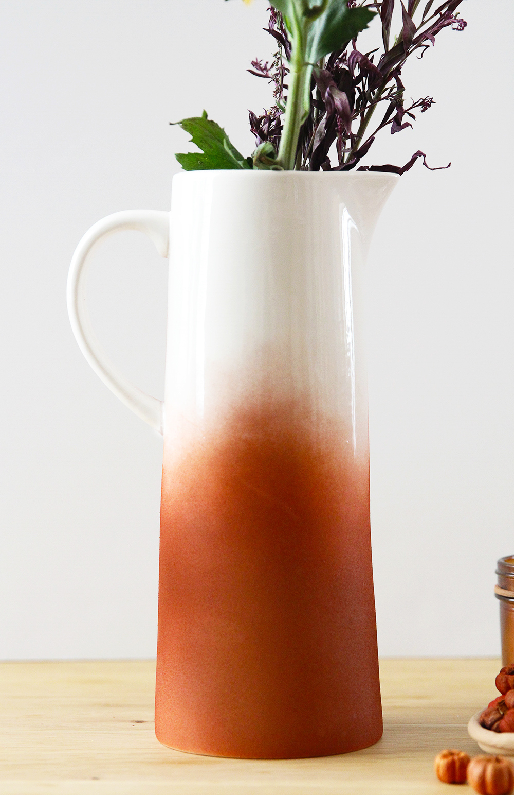 Fall Deco Terracotta Pitcher