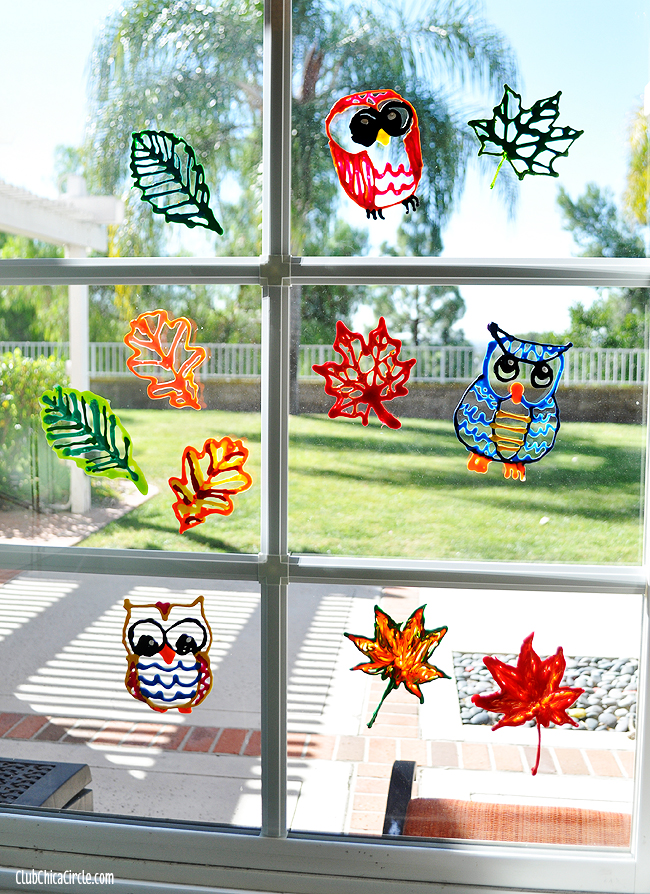 Fall Deco Window Owl
