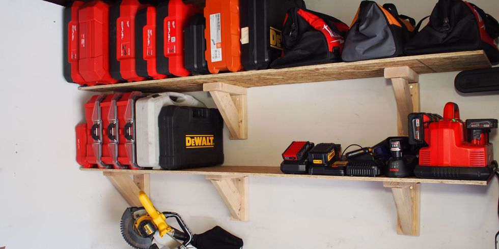 Garage Organization Ideas Shelves with tools