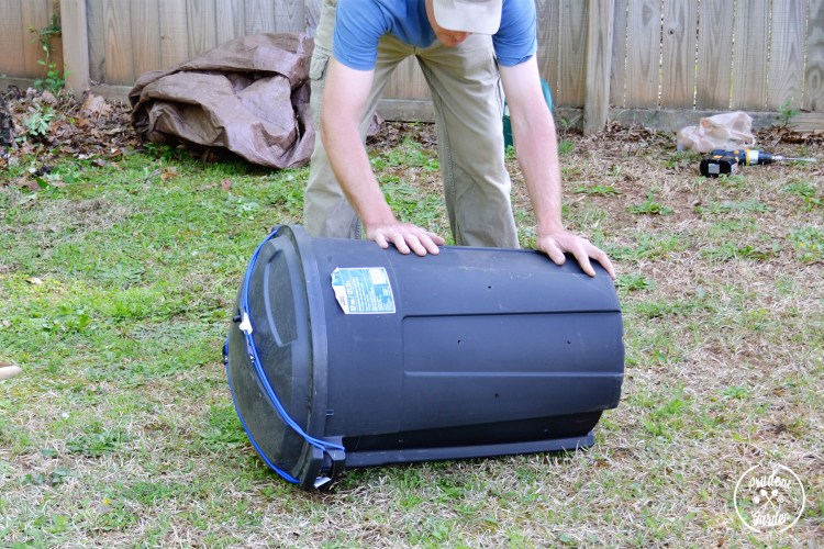 compost bin rolling composter theprudentgarden