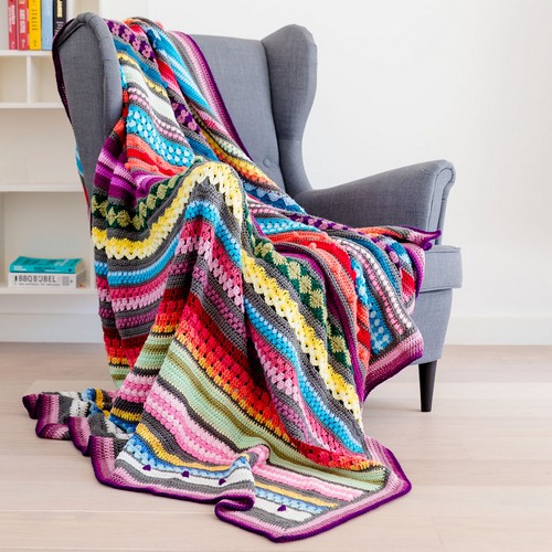crochet projects for adults rainbow sumpler blanket haakmaarraak