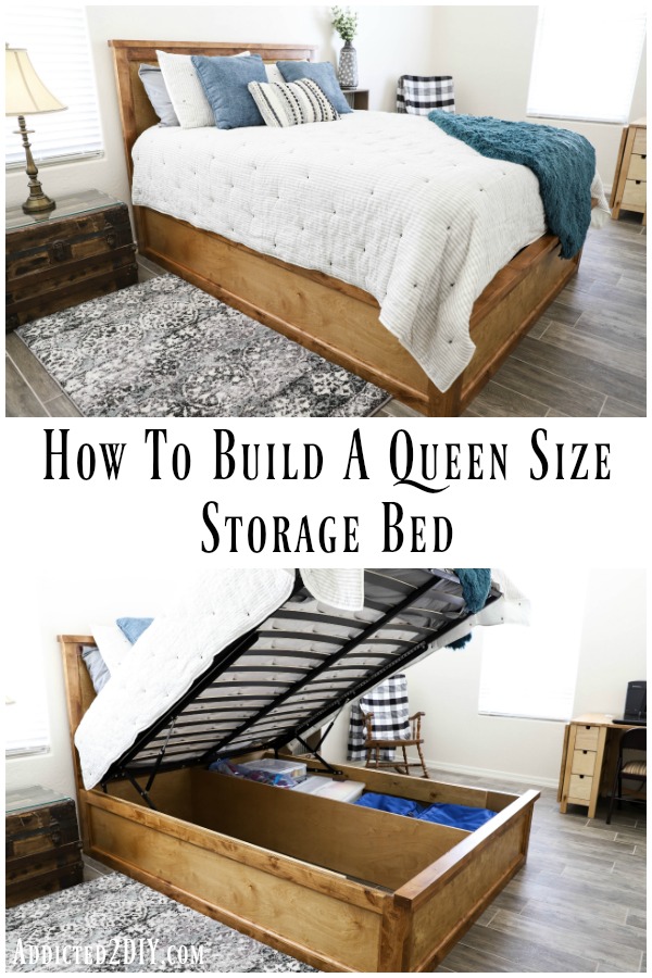 diy bed frame queen size storage bed addicted2diy