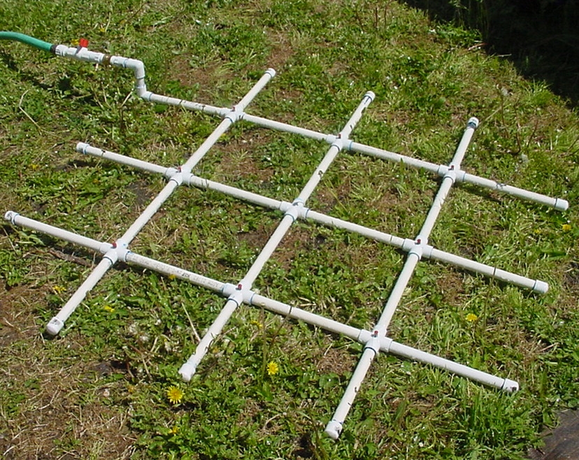 diy irrigation system PVC Watering grid squarefoot.forumotion