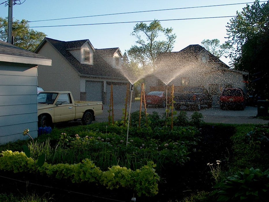 diy irrigation system PVC pipe sprinkler instructables.