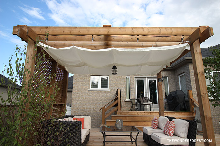 diy pergola canopy wonderforest