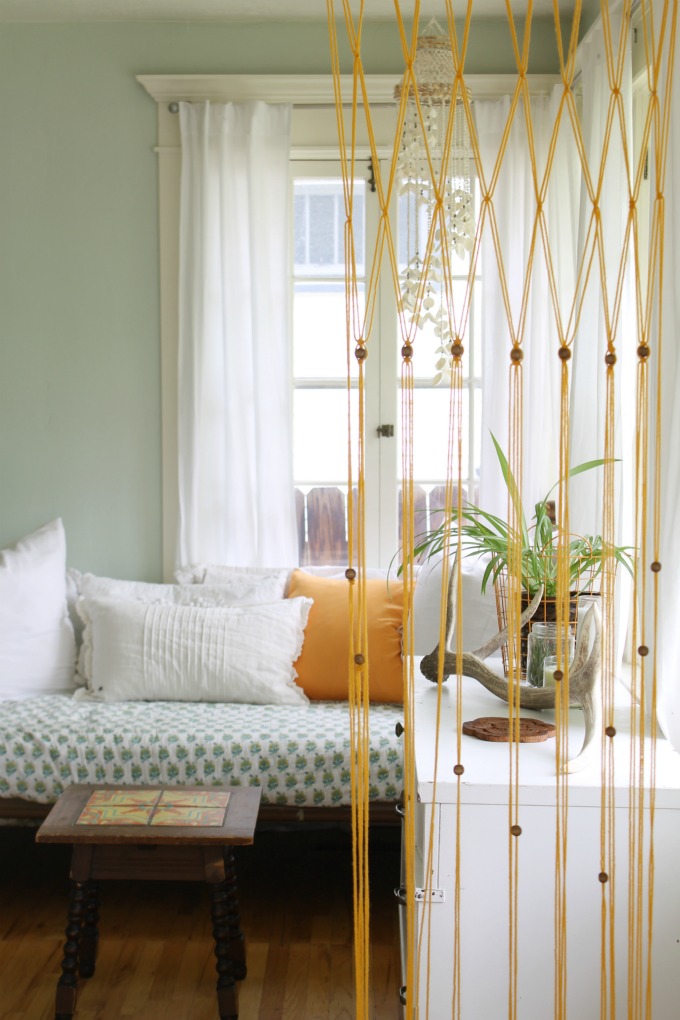 diy room divider bead macrame curtain thewickerhouse