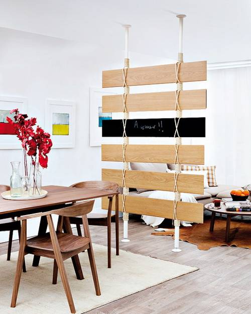 diy room divider recycled wood and rope lushome