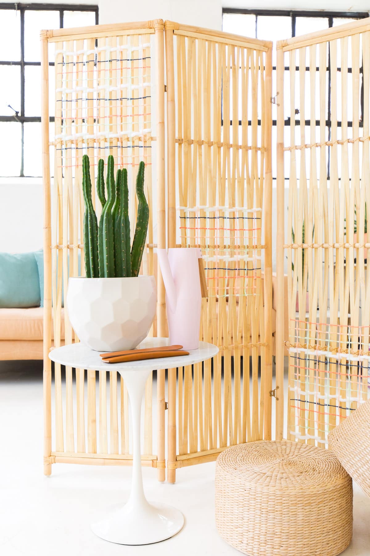 diy room divider woven ratan room divider sugarandcloth