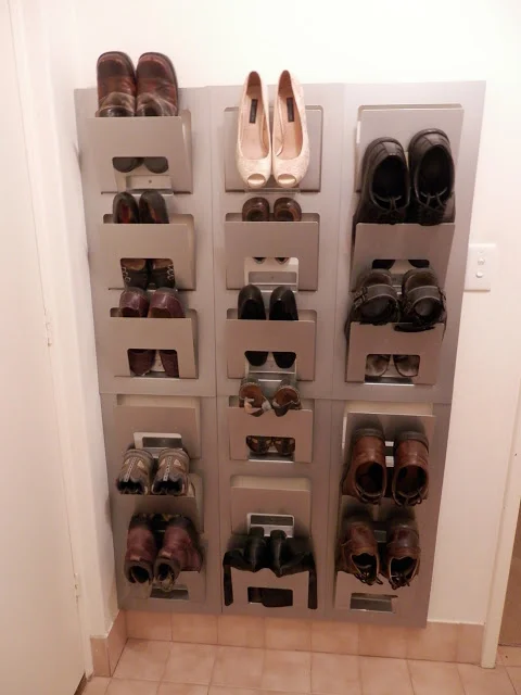 diy shoe rack magazine racks ikeahackers