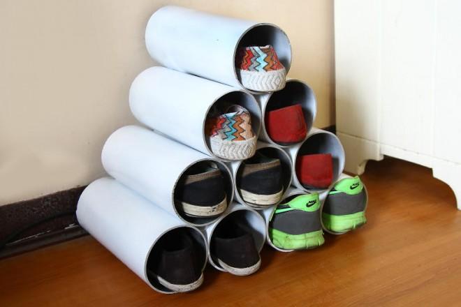 diy shoe rack pvc pipe amorq