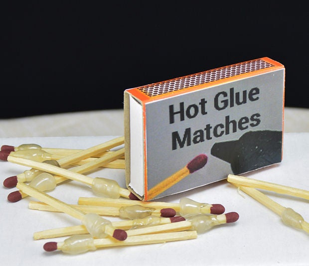 glue cun crafts Hot Glue Matches instructables