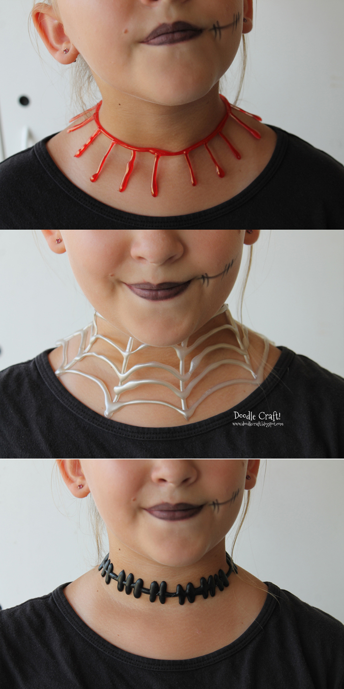 glue cun crafts halloween necklaces doodlecraftblog