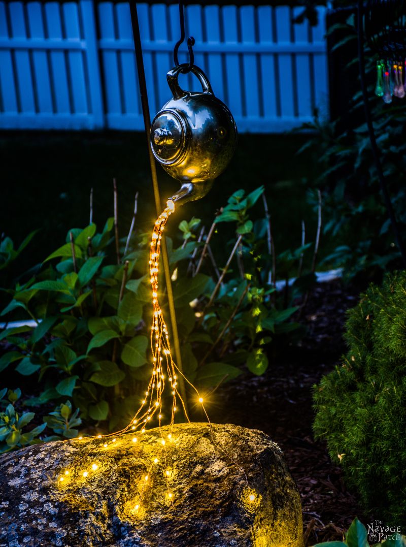 DIY Spilling Solar Lights Teapot Lights F01