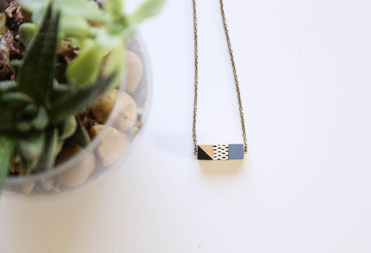 DIY Wooden Cube Necklace