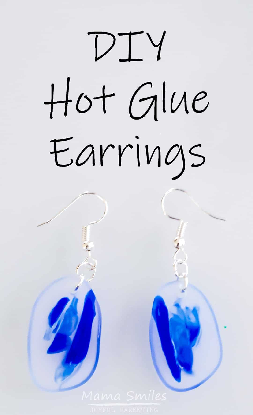 DIY hot glue earrings