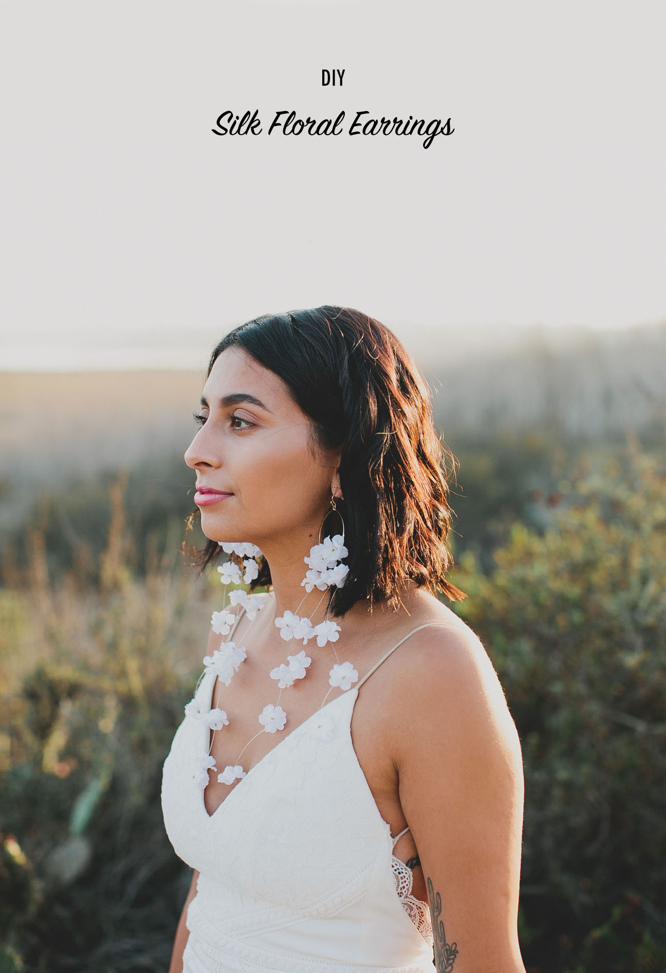 DIY Silk Floral Earrings