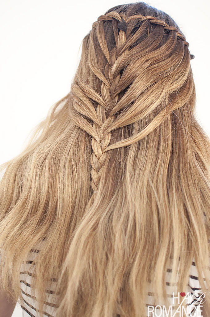 Hair Romance Waterfall Mermaid Braid Tutorial for Long Hair 3