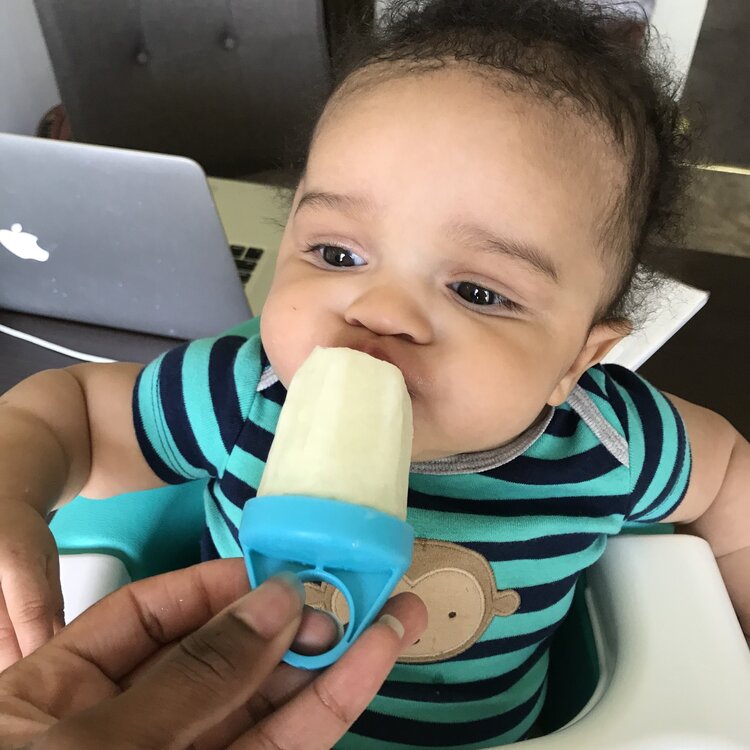 baby teething breast milk popsicle realmomish