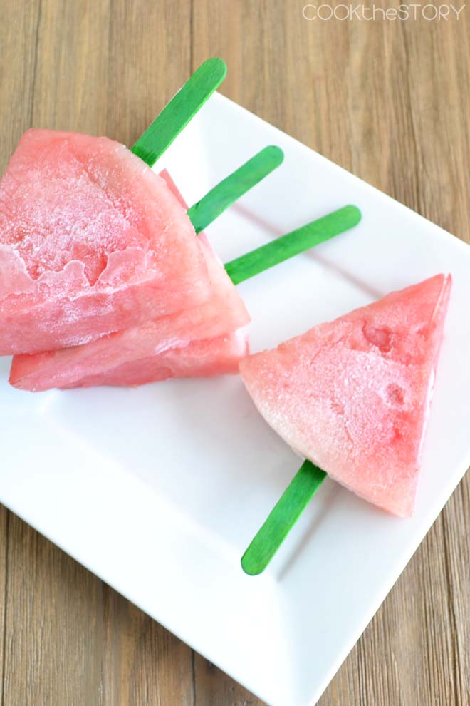 baby teething frozen watermelon slices cookthestory