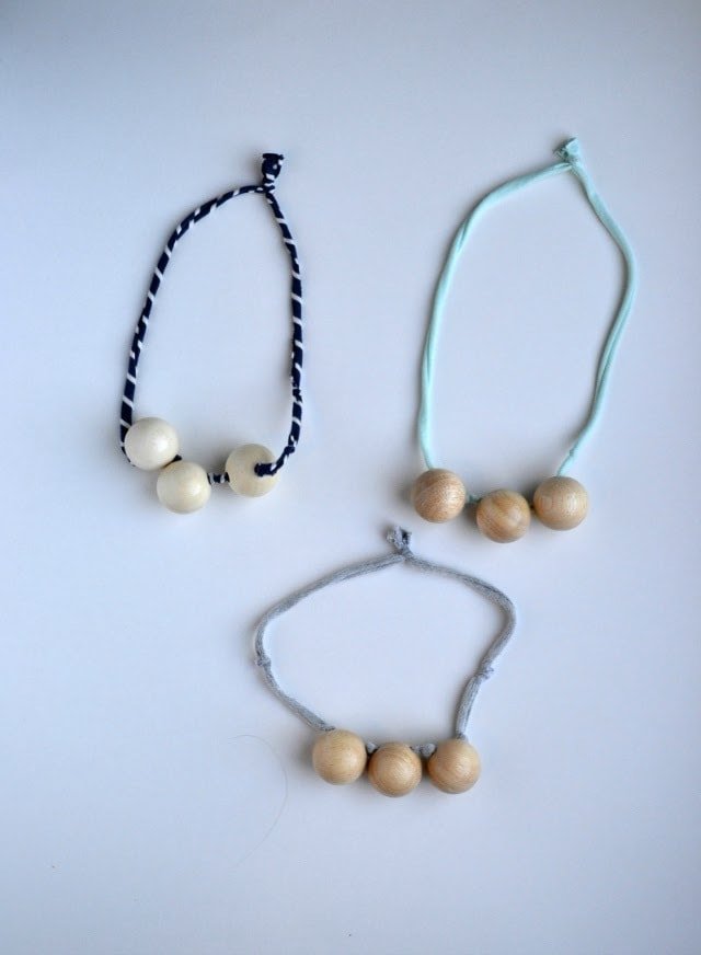 baby teething wooden ball teething necklace heatherhandmade