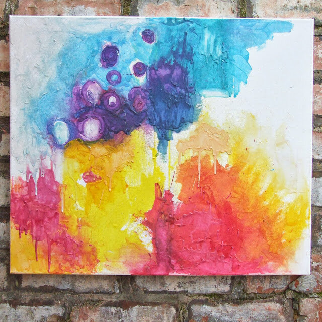 crayon idea painting with melted crayons