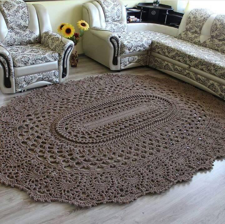 crochet crafts brown crochet rug freecrochetpatterns