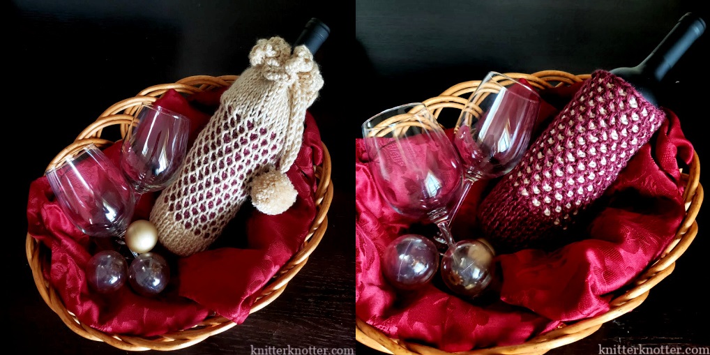 crochet crafts ribbon a taste of honey dwine bottle cozy free pattern knitterknotter