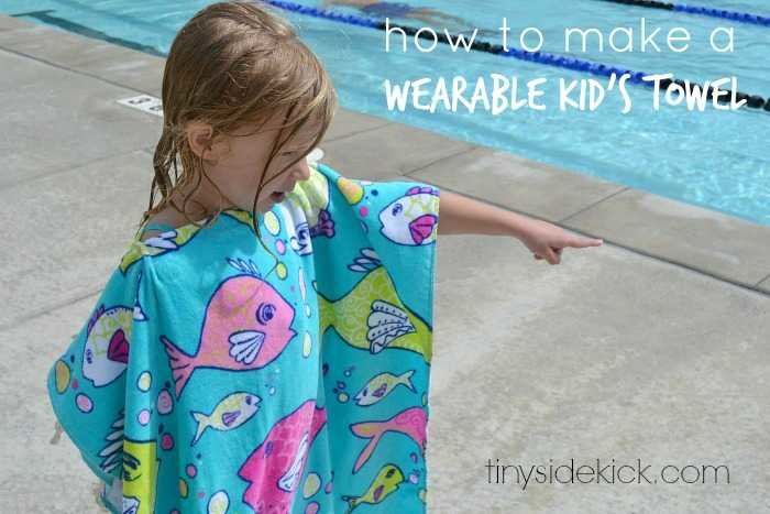 diy beach hacks beach towel poncho heytherehome