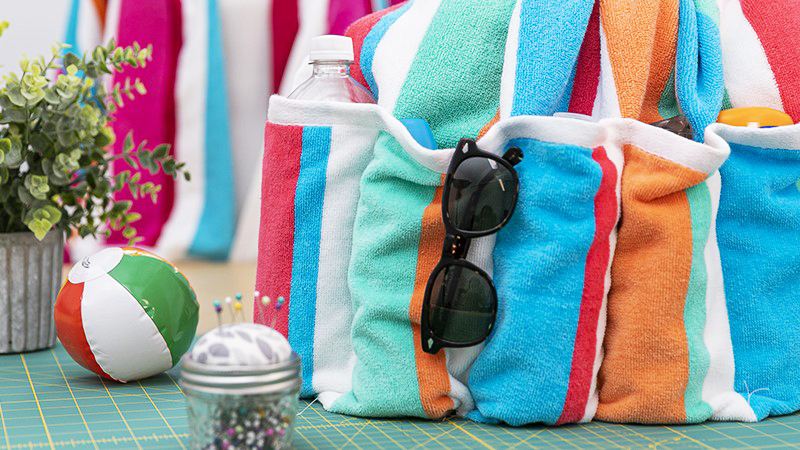 diy beach hacks beach towel with pockets blog brothersews