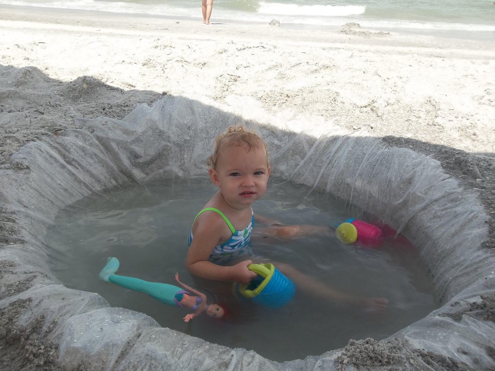 diy beach shower curtain kiddie beach pool homemaking