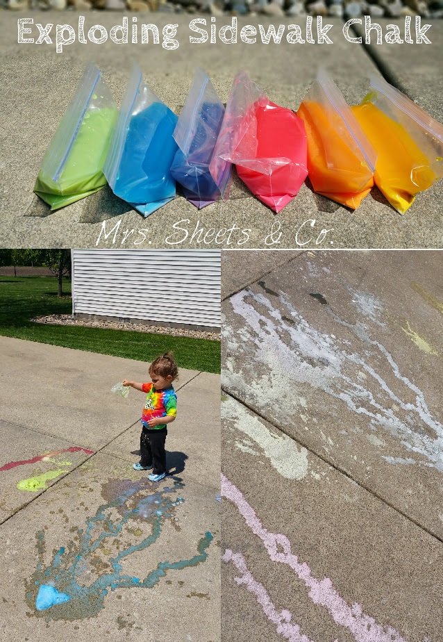 diy chalk exploding sidewalk chalk mrssheetsandco