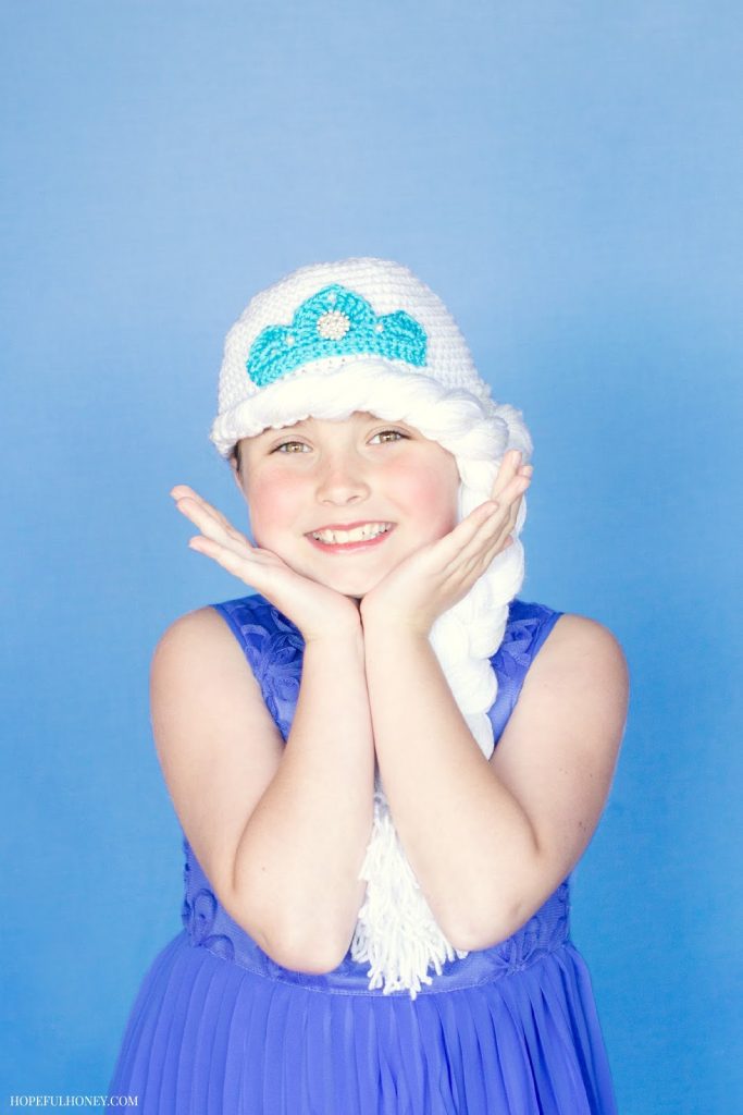 diy crochet kids elsa hair hat hopefulhoney