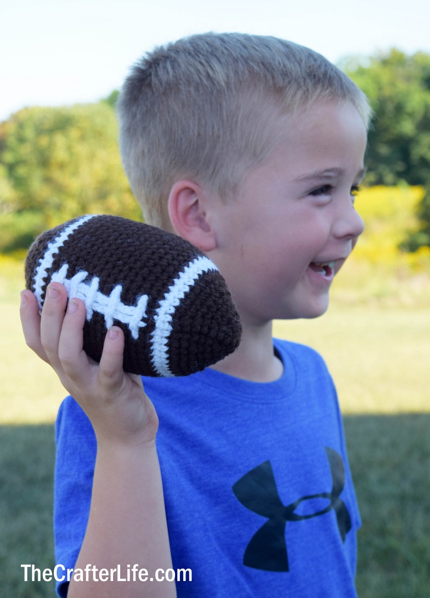 diy crochet kids plush football thecrafterlife