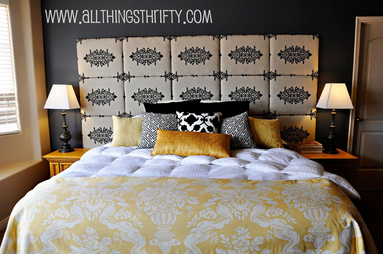 diy headboard apholstered pillow sqaure headboard allthingsthrifty