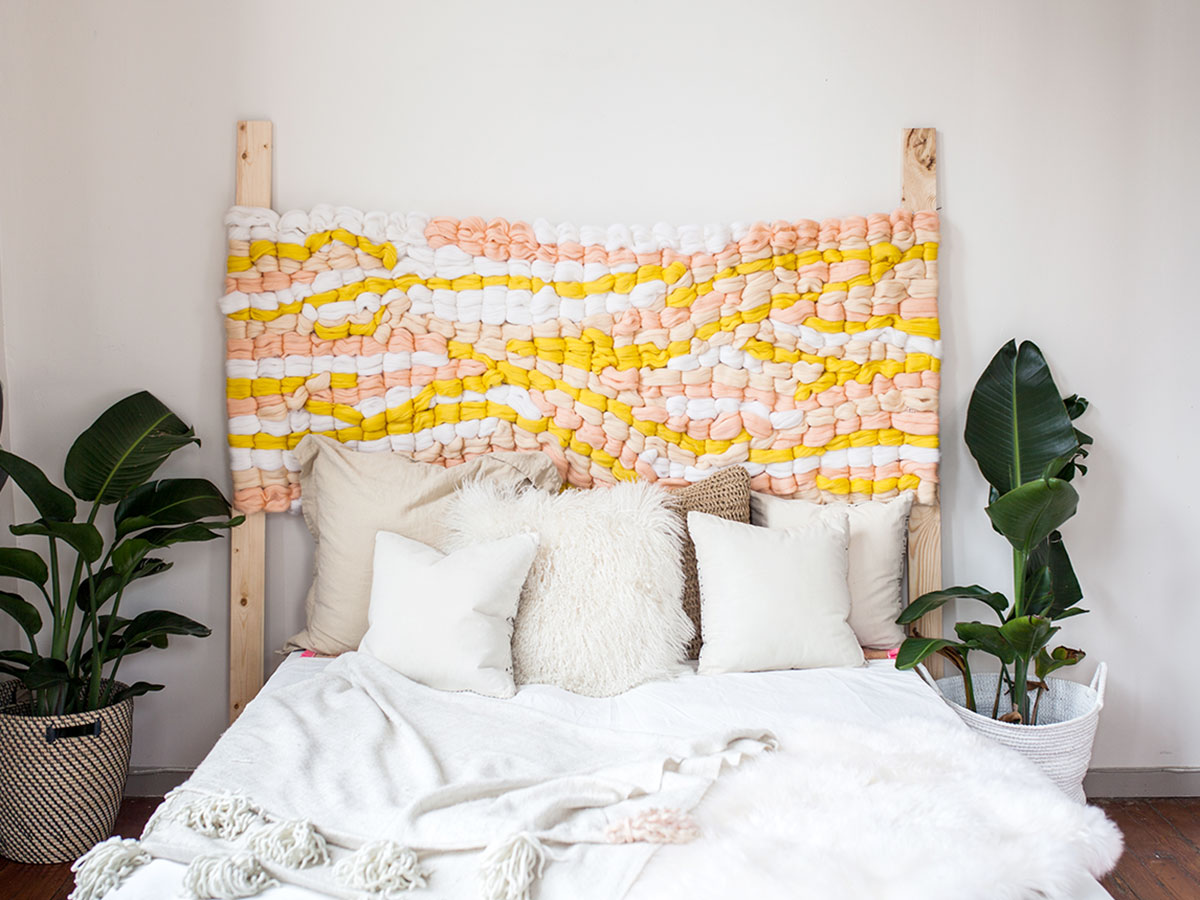 diy headboard chunkuy weave headboard blog.etsy