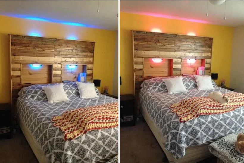 Awesome Diy Headboards For A Cozier Bedroom, Diy Headboard With Lights And Storage