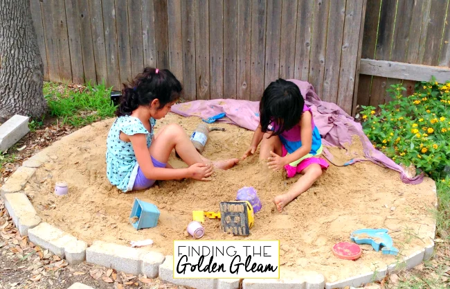 diy sandbox sandbox brick findingthegoldengleam