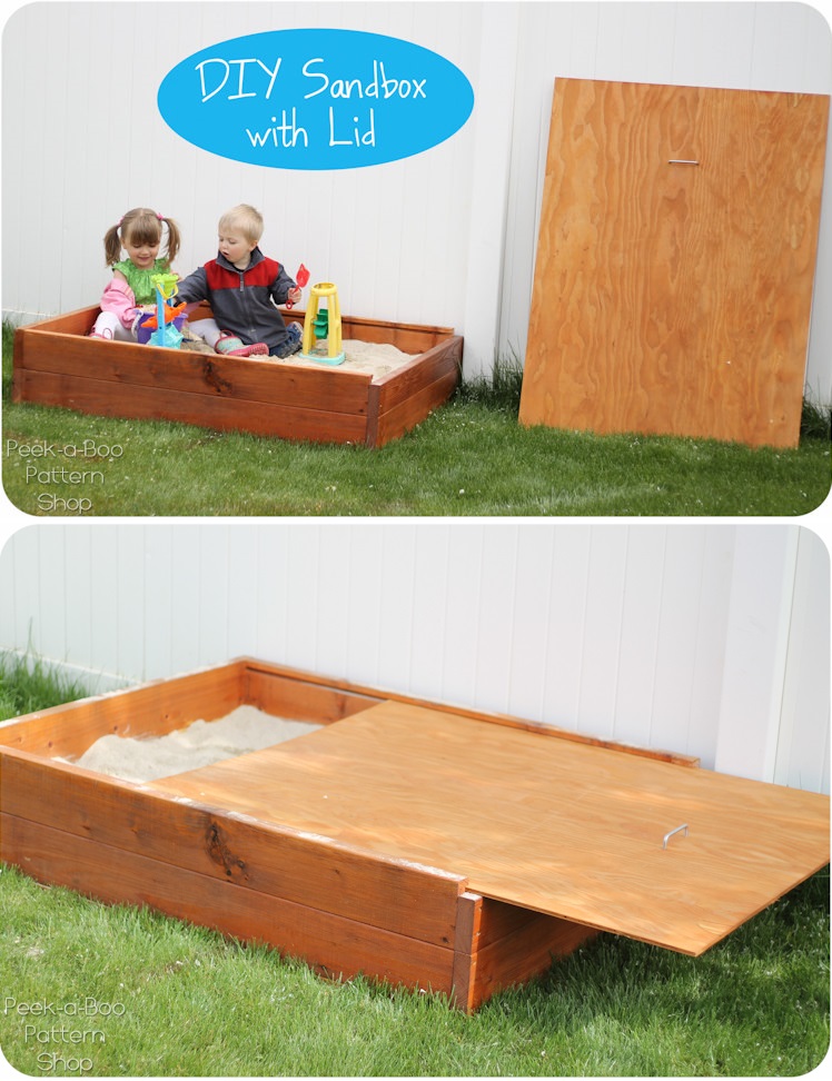 diy sandbox sandbox with slid slids peekaboopages